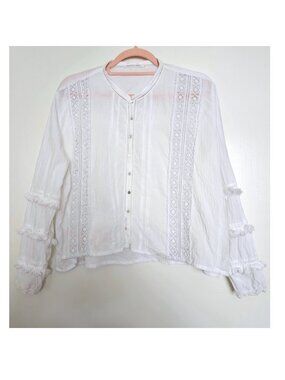 Monsieur Blonde Casual Button Up 100% Cotton Shirt, S, White